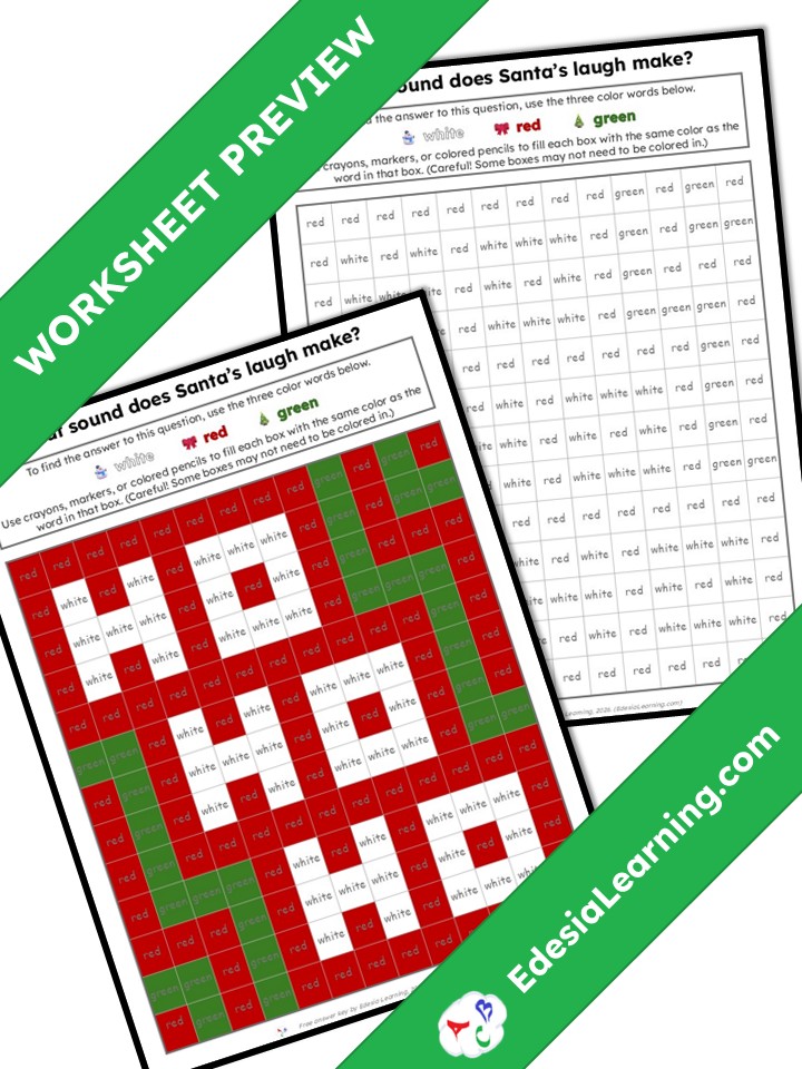 Color to Reveal: Santa’s Laugh
