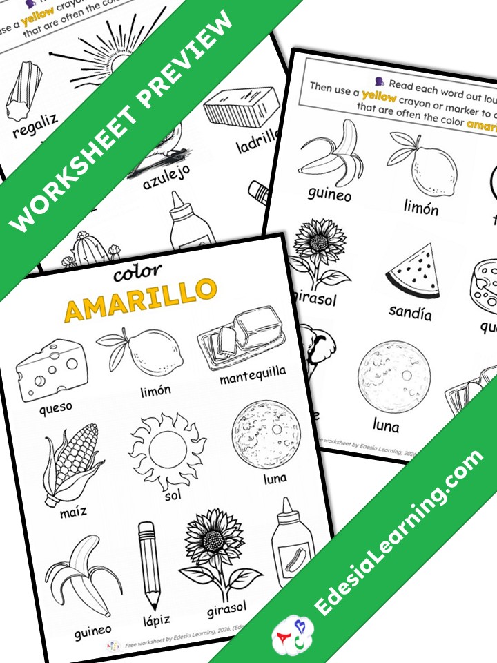Spanish Color Recognition: Amarillo
