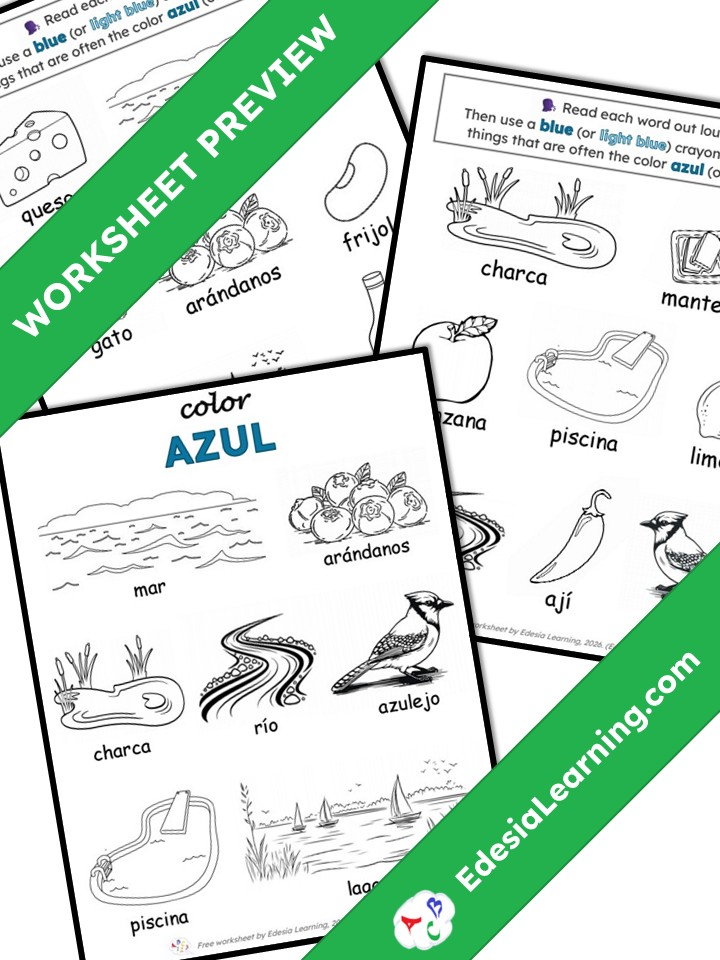 Spanish Color Recognition: Azul