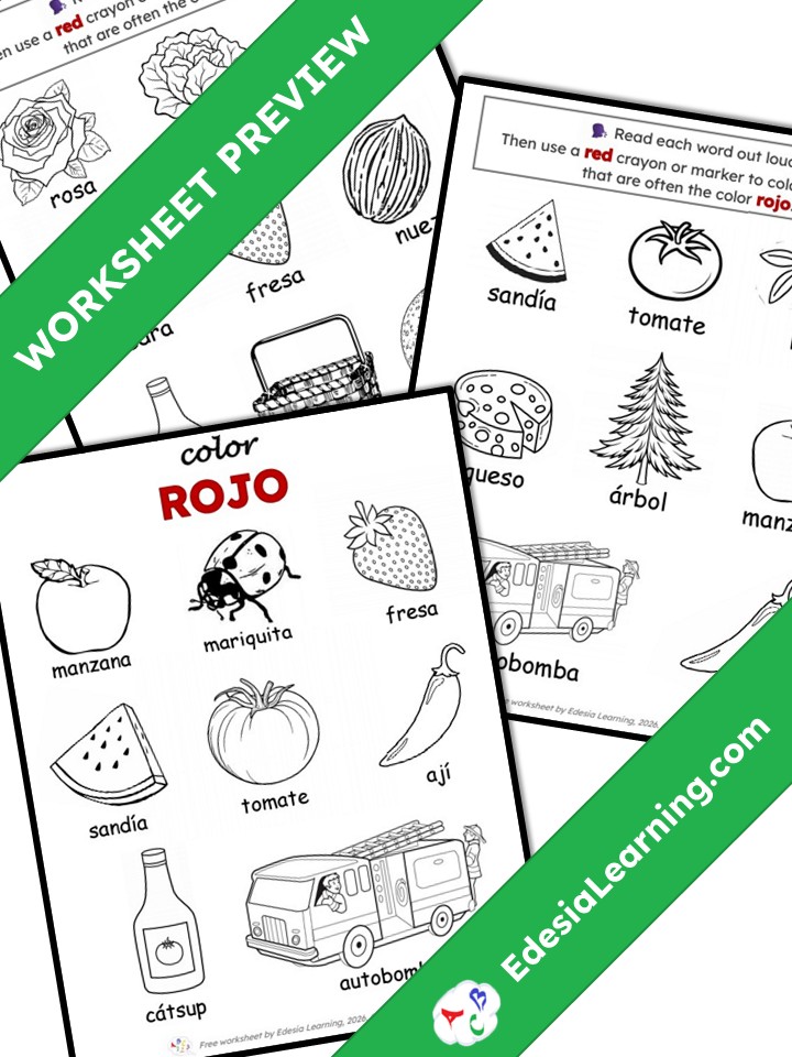 Spanish Color Recognition: Rojo